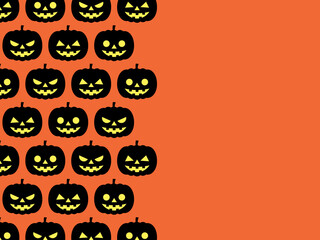 ハロウィンかぼちゃパターン左背景B