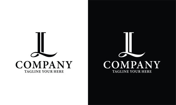 Letter LV Simple Monogram Logo Icon Design. Stock Vector