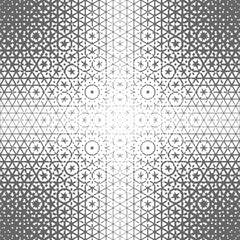 Halftone pattern with rhombuses and stars. Abstract geometric gradient background. Vector illustration,