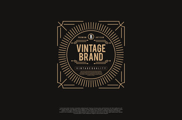 Obraz premium Old vinatage label ornament logo antique label decorations. Vector design element