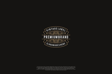 Old vinatage label ornament logo antique label decorations. Vector design element