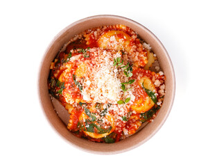 appetizing ravioli on white background for online restaurant menu 1