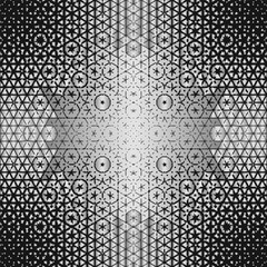 Halftone pattern with rhombuses and stars. Abstract geometric gradient background. Vector illustration,