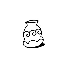 vector illustration doodle vase concept
