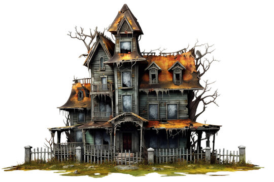 Haunted house. isolated object, transparent background