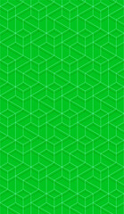 Vector seamless cubic hexagon pattern. Abstract geometric low poly background. Stylish grid texture.