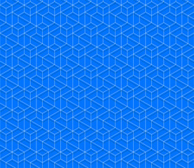 Fototapeta na wymiar Vector seamless cubic hexagon pattern. Abstract geometric low poly background. Stylish grid texture.