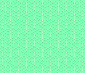 Fototapeta premium Vector seamless cubic hexagon pattern. Abstract geometric low poly background. Stylish grid texture.