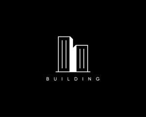 Building, real estate, property and skyscraper logo design concept for business identity.