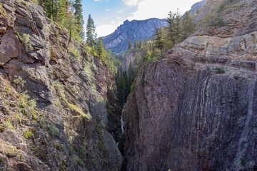 Sunny view of landscape around Ouray