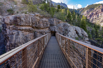 Sunny view of landscape around Ouray