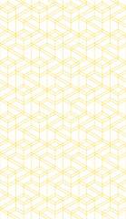 Fototapeta premium Vector seamless cubic hexagon pattern. Abstract geometric low poly background. Stylish grid texture.