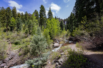Fototapeta na wymiar Daytime view of the landscape of Treasure Falls