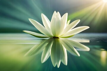 white lotus flower