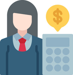 accountant girl icon