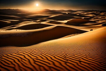 Fototapeta na wymiar sunset in the desert