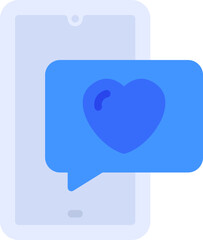 smartphone love icon