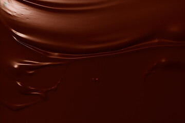 Chocolate creamy texture abstract background. Generative AI
