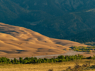 Naklejka premium Sunny view of the landscape of Great Sand Dunes National Park and Preserve