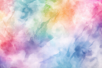 Obraz na płótnie Canvas Aquarelle iridescent colorful abstract background. Generative AI