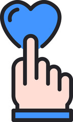 touch heart icon