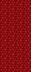 Vector seamless linear pattern with rhombuses. Abstract geometric low poly background. Stylish hexagon grid texture.