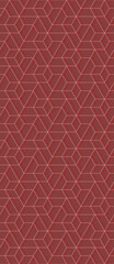 Fototapeta premium Vector seamless linear pattern with rhombuses. Abstract geometric low poly background. Stylish hexagon grid texture.