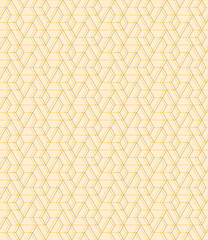 Naklejka premium Vector seamless linear pattern with rhombuses. Abstract geometric low poly background. Stylish hexagon grid texture.