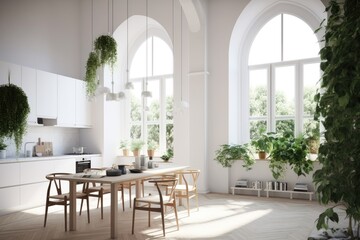 Fototapeta na wymiar elegant Scandinavian-style apartments