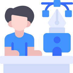 Obraz premium man graphic designer icon