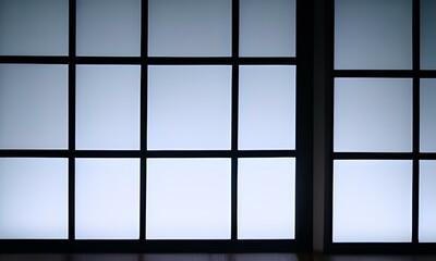 interior of a modern building windows IA