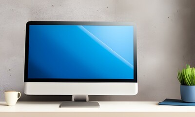 Fototapeta premium lcd tv monitor with screen IA