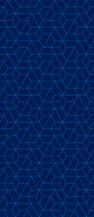 Vector seamless linear pattern with rhombuses. Abstract geometric low poly background. Stylish hexagon grid texture.