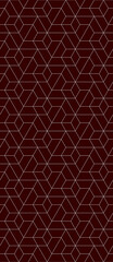 Vector seamless linear pattern with rhombuses. Abstract geometric low poly background. Stylish hexagon grid texture.