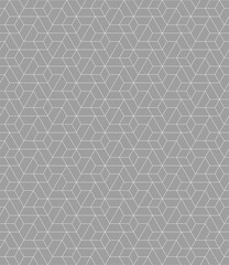 Fototapeta premium Vector seamless linear pattern with rhombuses. Abstract geometric low poly background. Stylish hexagon grid texture.