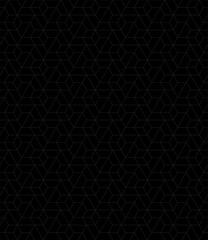 Vector seamless linear pattern with rhombuses. Abstract geometric low poly background. Stylish hexagon grid texture.