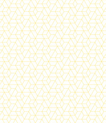 Vector seamless linear pattern with rhombuses. Abstract geometric low poly background. Stylish hexagon grid texture.