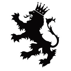王冠をかぶったライオンの紋章