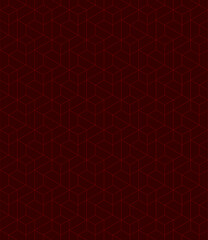 Fototapeta premium Vector seamless cubic hexagon pattern. Abstract geometric low poly background. Stylish grid texture.