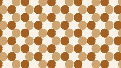 Polka dots seamless pattern in brown and beige color. Watercolor polka dot background texture for wedding, party or baby shower invitations, fabric, background, surface design, packaging Vector 