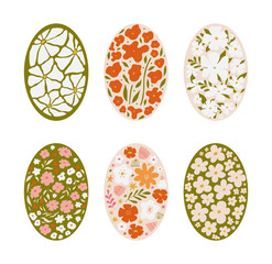 Modern floral posters with flowers. Abstract art. 