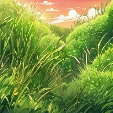 generative AI - nature fresh grash background