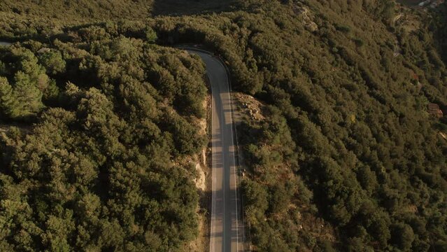 Aerial view of a the coast facing the Mediterranean Sea, Elba Island, Tuscany, Italy