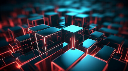 Fototapeta premium Abstract digital data background. Can be used in the description of network abilities, technological processes, digital storages, science, education, etc.