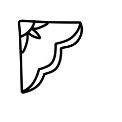 hand drawn corner border