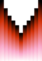 Colorful 3D Abstract Gradient Ramp Shape Illustration Isolated on a Transparent Background