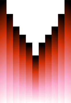 Colorful 3D Abstract Gradient Ramp Shape Illustration Isolated on a Transparent Background