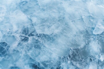 Blue ice background. Frozen glass surface. Freeze river top view