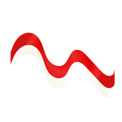 Indonesia Flag Ribbon Gradient