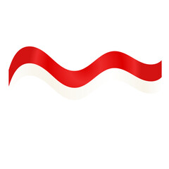 Indonesia Flag Ribbon Gradient